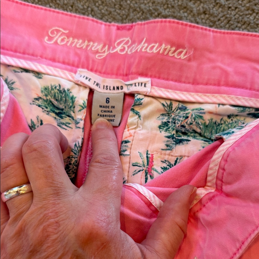 Tommy Bahama Pink Women's Bermuda Shorts - Picture 2 of 3